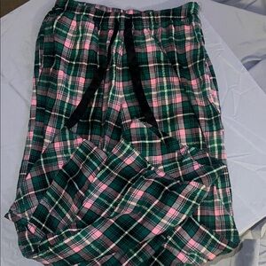 Victoria's Secret Plaid Pajama pants in Pink and Green
